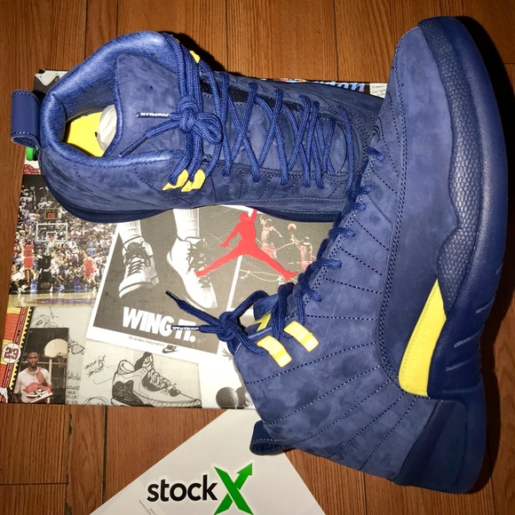 SOLD!!!!   Jordan 12 RETRO Michigan BRAND NEW - Picture 3 of 7